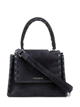 ORCIANI - Sveva S Peach Cross Bag with Woven Details - Blue - LIDIASHOPPING® - Official Website