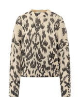 BA&SH - Pullover Pauze con Motivo Animalier - Bianco - LIDIASHOPPING® - Official Website
