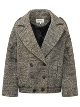 BA&SH - Giacca Tristana Doppiopetto in Bouclé - Grigio - LIDIASHOPPING® - Official Website