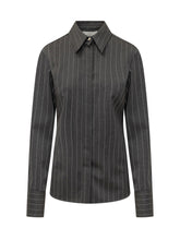 SPORTMAX - Pepli Pinstripe Shirt - Grey - LIDIASHOPPING® - Official Website