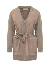 MAX MARA - Cardigan Oliveto con Cintura - Marrone - LIDIASHOPPING® - Official Website