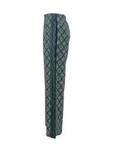 CASABLANCA - Pantaloni con Motivo Geometrico - Verde - LIDIASHOPPING® - Official Website