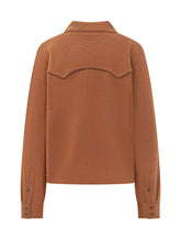 GUEST IN RESIDENCE - Cropped Western Shirt with Piping - Brown - LIDIASHOPPING® - Official Website