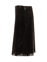 MSGM - Floral Lace Midi Skirt - Black - LIDIASHOPPING® - Official Website