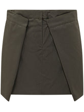 MSGM - Mini Skirt with Asymmetric Panels - Green - LIDIASHOPPING® - Official Website