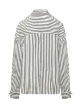 MSGM - Camicia a Righe con Collo a Fiocco - Bianco - LIDIASHOPPING® - Official Website