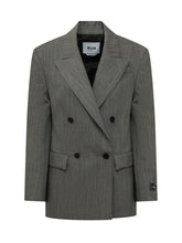 MSGM - Blazer Doppiopetto con Revers a Lancia - Grigio - LIDIASHOPPING® - Official Website