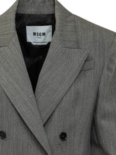 MSGM - Blazer Doppiopetto con Revers a Lancia - Grigio - LIDIASHOPPING® - Official Website