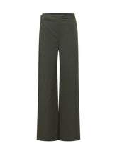 MSGM - Pantaloni a Gamba Ampia con Cuciture Frontali - Verde - LIDIASHOPPING® - Official Website