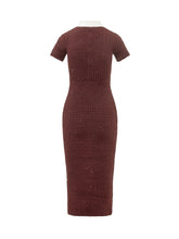 SELF-PORTRAIT - Abito Midi con Colletto - Rosso - LIDIASHOPPING® - Official Website