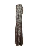 THE ANDAMANE - Nemesia Lace Maxi Skirt - Brown - LIDIASHOPPING® - Official Website