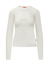 DIESEL - Top a Maniche Lunghe con Motivo Decorativo - Bianco - LIDIASHOPPING® - Official Website