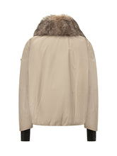 MONCLER GRENOBLE - Giacca Caurel con Collo in Pelliccia - Beige - LIDIASHOPPING® - Official Website
