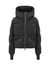 MONCLER GRENOBLE - Bomber Imbottito con Cappuccio - Nero - LIDIASHOPPING® - Official Website