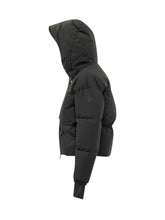 MONCLER GRENOBLE - Bomber Imbottito con Cappuccio - Nero - LIDIASHOPPING® - Official Website