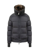 MONCLER GRENOBLE - Arabas Hooded Puffer Jacket with Fur Trim - Blue - LIDIASHOPPING® - Official Website