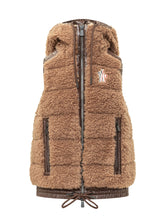 MONCLER GRENOBLE - Gilet con Cappuccio e Coulisse - Marrone - LIDIASHOPPING® - Official Website
