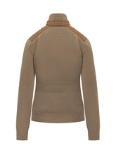 MONCLER GRENOBLE - Cardigan Trapuntato con Collo Alto - Beige - LIDIASHOPPING® - Official Website