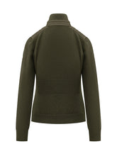 MONCLER GRENOBLE - Cardigan Trapuntato con Collo Alto - Verde - LIDIASHOPPING® - Official Website