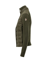 MONCLER GRENOBLE - Cardigan Trapuntato con Collo Alto - Verde - LIDIASHOPPING® - Official Website