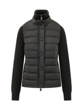 MONCLER GRENOBLE - Cardigan con Pannello Trapuntato - Nero - LIDIASHOPPING® - Official Website