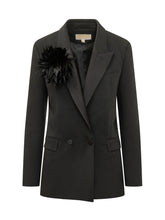 MICHAEL MICHAEL KORS - Tuxedo Blazer with Decorative Applique - Black - LIDIASHOPPING® - Official Website