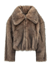 MICHAEL MICHAEL KORS - Cropped Jacket with Voluminous Collar - Beige - LIDIASHOPPING® - Official Website