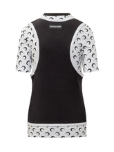 MARINE SERRE - T-Shirt con Stampa Moon All Over - Nero - LIDIASHOPPING® - Official Website
