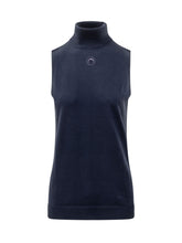 MARINE SERRE - Sleeveless Merino Wool Turtleneck Top - Blue - LIDIASHOPPING® - Official Website