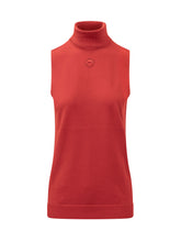 MARINE SERRE - Sleeveless Merino Wool Turtleneck Top - Red - LIDIASHOPPING® - Official Website