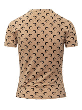 MARINE SERRE - Moon Print Short-Sleeve Top - Orange - LIDIASHOPPING® - Official Website