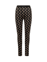 MARINE SERRE - Leggings con Stampa Moon All Over - Nero - LIDIASHOPPING® - Official Website