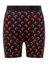 MARINE SERRE - Shorts Ciclista con Stampa Moon - Nero - LIDIASHOPPING® - Official Website