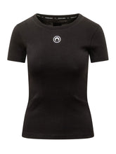 MARINE SERRE - Moon Logo Ribbed T-Shirt - Black - LIDIASHOPPING® - Official Website