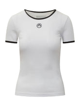 MARINE SERRE - Bicolour Moon Logo T-Shirt - White - LIDIASHOPPING® - Official Website
