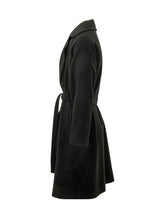 A PAPER KID - Double Breasted Coat with Belt - Black - LIDIASHOPPING® - Official Website