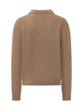 A PAPER KID - Knitted Polo Sweater with Three Buttons - Beige - LIDIASHOPPING® - Official Website
