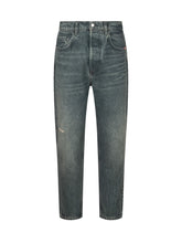AMISH - Jeans Jeremiah con Effetto Slavato - Blu - LIDIASHOPPING® - Official Website