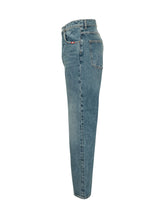 AMISH - Jeans James a Gamba Ampia - Blu - LIDIASHOPPING® - Official Website