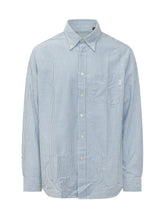 AMISH - Camicia America a Righe con Taschino - Blu - LIDIASHOPPING® - Official Website