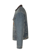 AMISH - Giacca El Paso in Denim con Collo a Contrasto - Blu - LIDIASHOPPING® - Official Website