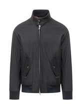 BARACUTA - Melton G9 Jacket with High Collar - Blue - LIDIASHOPPING® - Official Website