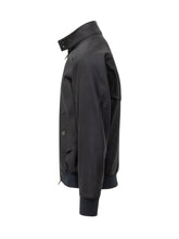 BARACUTA - Melton G9 Jacket with High Collar - Blue - LIDIASHOPPING® - Official Website