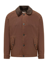 BARACUTA - Deck Jacket with Ribbed Collar - Brown - LIDIASHOPPING® - Official Website