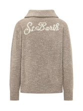 MC2 SAINT BARTH - Augustine Pullover with Zip Collar - Beige - LIDIASHOPPING® - Official Website
