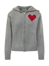 MC2 SAINT BARTH - Kyla Hoodie with Heart Motif - Grey - LIDIASHOPPING® - Official Website