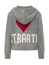 MC2 SAINT BARTH - Kyla Hoodie with Heart Motif - Grey - LIDIASHOPPING® - Official Website