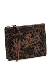 MC2 SAINT BARTH - Pochette Aline con Ricamo e Chiusura Zip - Marrone - LIDIASHOPPING® - Official Website