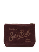 MC2 SAINT BARTH - Pochette Aline con Ricamo e Chiusura Zip - Rosso - LIDIASHOPPING® - Official Website