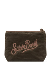 MC2 SAINT BARTH - Pochette Aline con Ricamo e Chiusura Zip - Verde - LIDIASHOPPING® - Official Website
